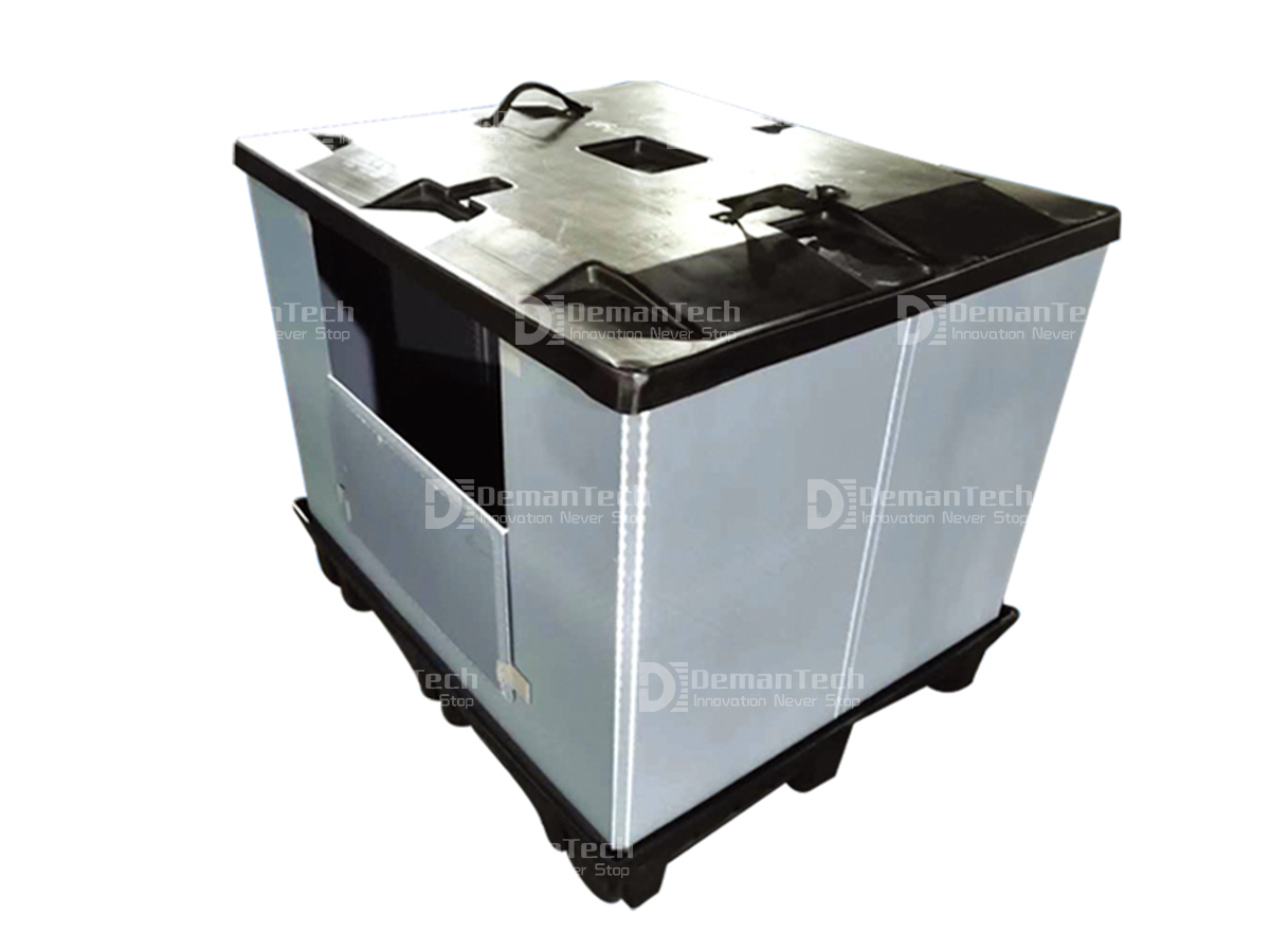 Heavy duty large customize auto parts turnover packing industrial Recyclable pp honeycomb plastic pallet sleeve box with lid