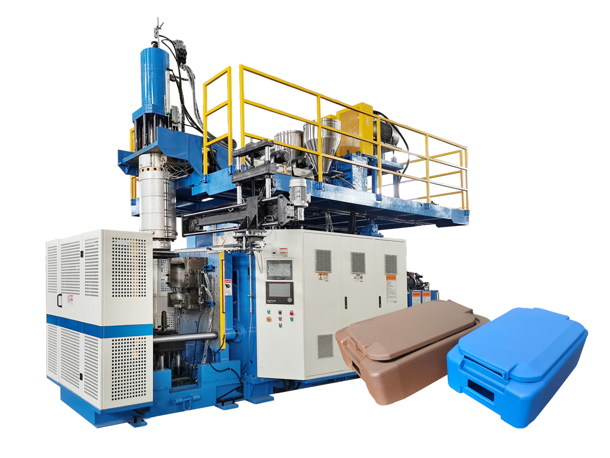 Hollow plastic tool box extrusion blow molding machine for sale