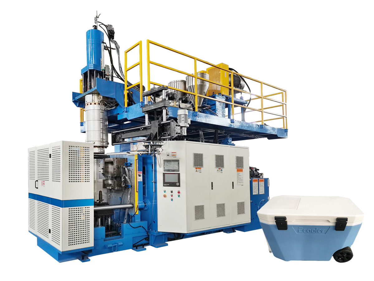 extrusion blow molding machine for insulated box